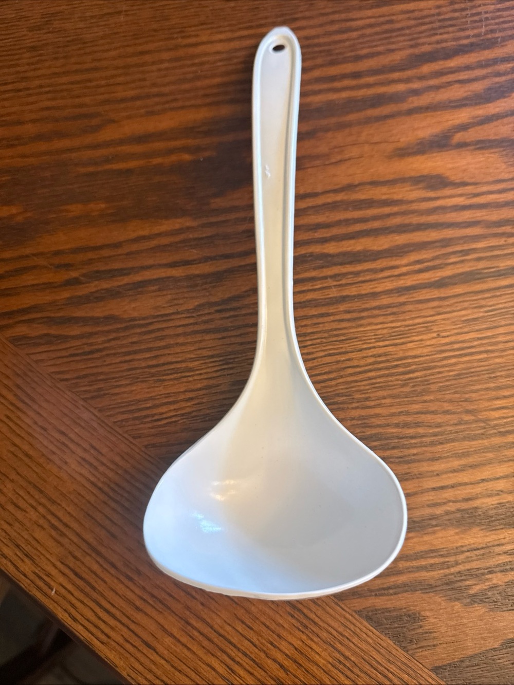 Hutzler Solid Serving Ladle Soup Spoon Melamine 11" White No 705